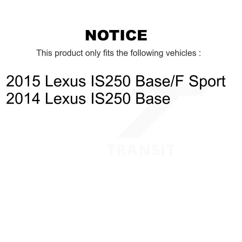 Rear Coated Disc Brake Rotors And Ceramic Pads Kit For Lexus IS250 KGA-103433