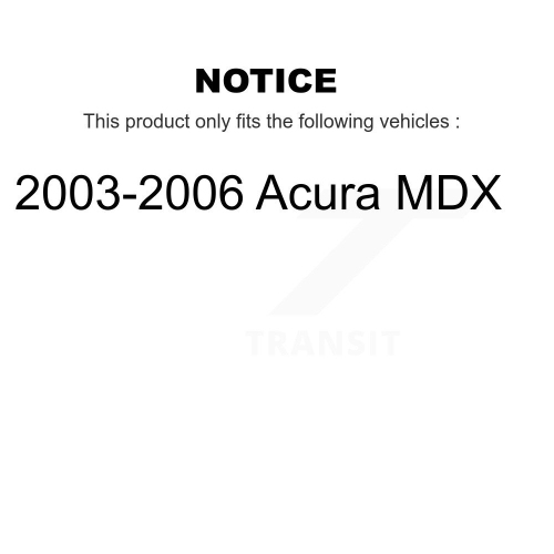 Ensemble disque de frein à disque perforé et tampon en céramique enduits pour Acura MDX KDA-100455 2003-2006