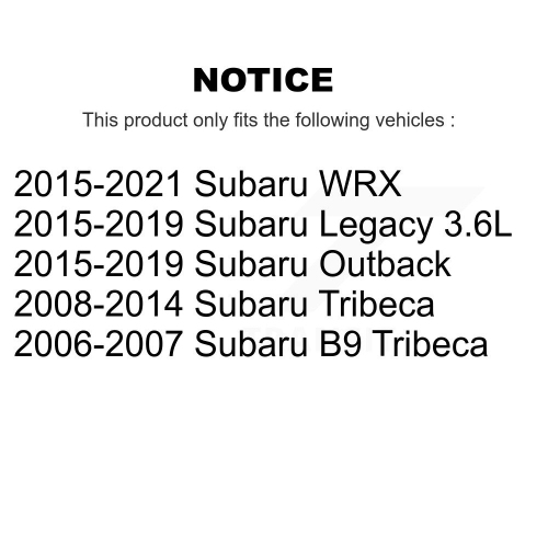 Front Disc Brake Rotors And Ceramic Pads Kit For Subaru Outback WRX Legacy Tribeca B9 K8A-103750