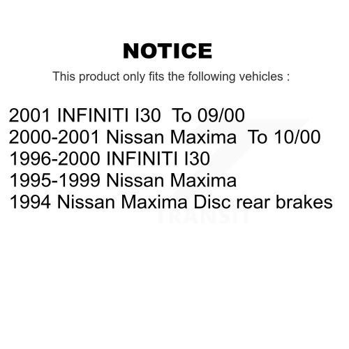Rear Coated Disc Brake Rotors And Semi-Metallic Pads Kit For Nissan Maxima INFINITI I30 KGS-101275