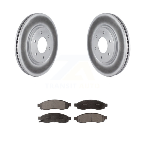 Image 1 of 10.. Front Coated Disc Brake Rotors And Ceramic Pads Kit For 2007 Nissan TITAN From 04 07 KGT-102942