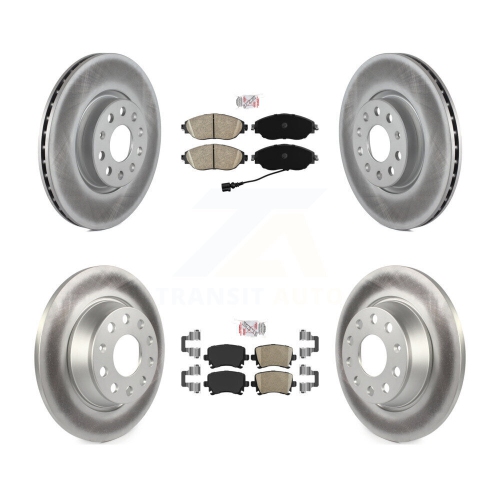 Image 1 of 10.. Front Rear Ceramic Pads And Coated Disc Brake Rotors Kit For 2017 Volkswagen CC 4 Motion KGA-105043