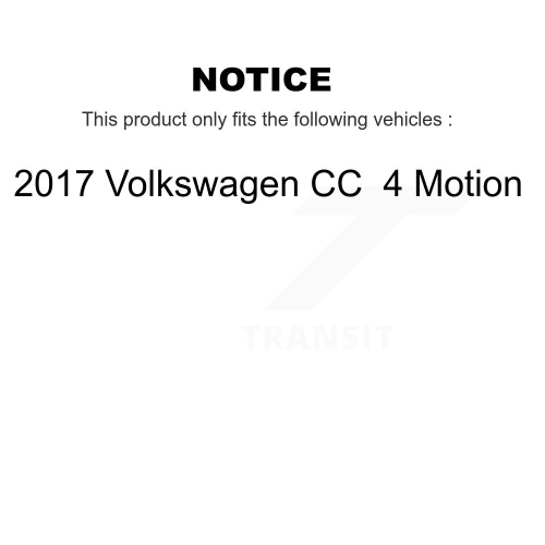 Front Rear Ceramic Pads And Coated Disc Brake Rotors Kit For 2017 Volkswagen CC 4 Motion KGA-105043