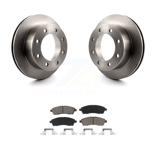 CMX  Rear Disc Brake Rotors And Ceramic Pads Kit for Ford F-350 Super Duty F-250 Excursion K8C-101793