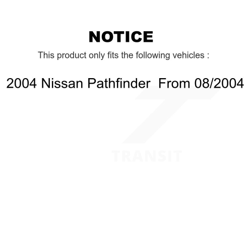 Ensemble de disques de frein à disque enduit arrière et plaquettes en céramique pour Pathfinder 2004 de Nissan à partir de 08 04 KGA-105398