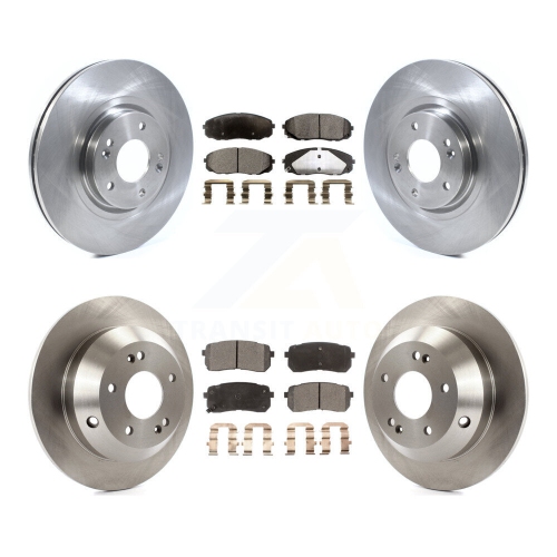 Image 1 of 10.. Front Rear Disc Brake Rotors And Semi-Metallic Pads Kit For 2015-2021 Kia Sedona K8F-102761