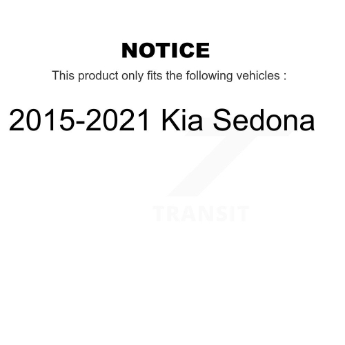 Rear Coated Drilled Slot Disc Brake Rotors Semi-Metallic Pad Kit For 2015-2021 Kia Sedona KDF-100555