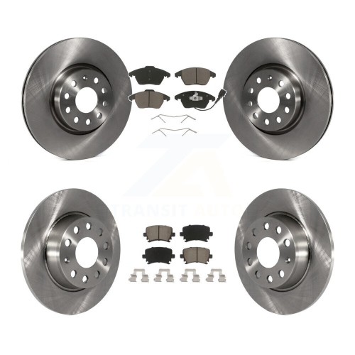 Image 1 de 10.. Disques de frein arrière avant et plaquettes en céramique pour Volkswagen GTI K8C-101128 2011