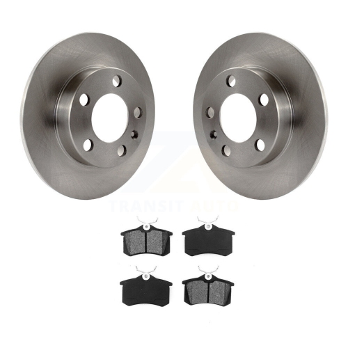 Image 1 of 10.. Rear Disc Brake Rotor Semi-Metallic Pad Kit For Volkswagen Jetta Golf City Beetle Audi TT K8S-101732