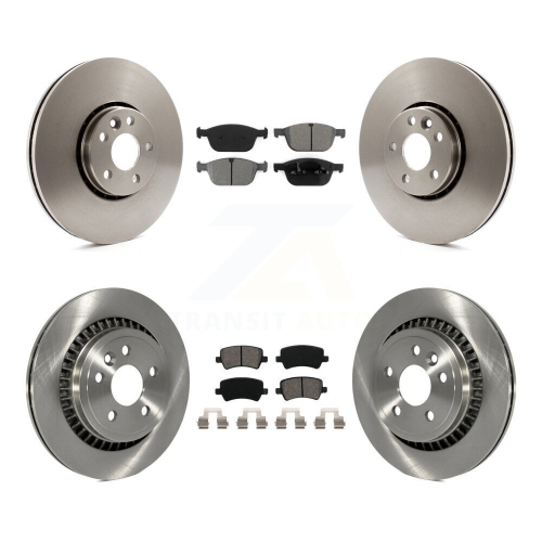 Image 1 of 10.. Front Rear Disc Brake Rotors And Semi-Metallic Pads Kit For 2010-2015 Volvo XC60 K8S-101440