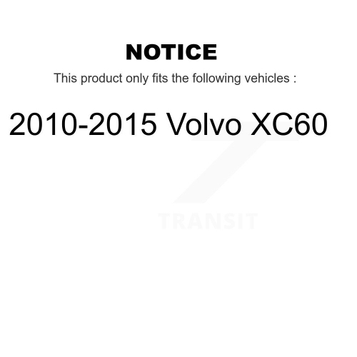 Disques de frein arrière avant et plaquettes semi-métalliques pour Volvo XC60 K8S-101440 2010-2015