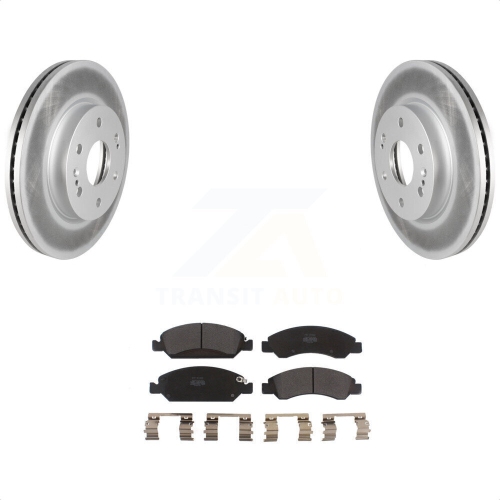 Image 1 of 2.. Front Coated Disc Brake Rotors And Semi-Metallic Pads Kit For Chevrolet Silverado 1500 LD KGF-102460
