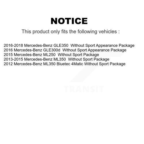 Disques de frein avant à fente forés à l'arrière, ensemble de plaquettes semi-métalliques pour Mercedes-Benz ML350 GLE350 KDS-100768