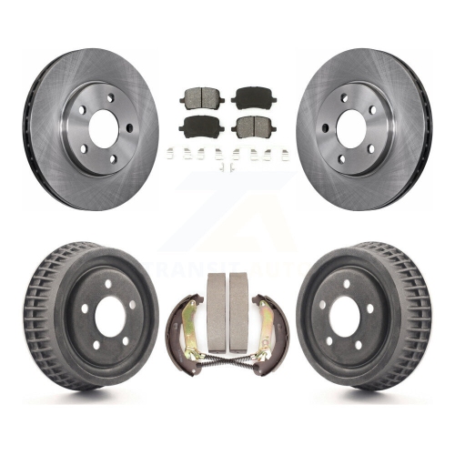 Image 1 of 10.. Front Rear Brake Rotor Semi-Metallic Pad & Drum Kit For Chevrolet Malibu Disc rear brakes K8S-103731