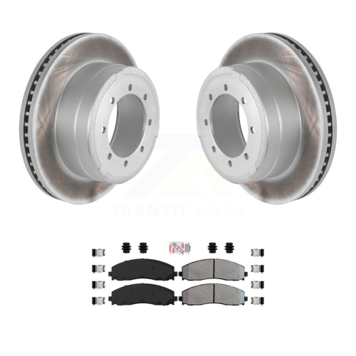 Image 1 de 10.. Ensemble de plaquettes semi-métalliques pour disques de frein à revêtement arrière pour Ford F-350 Super Duty F-250 F-450 KGA-103661