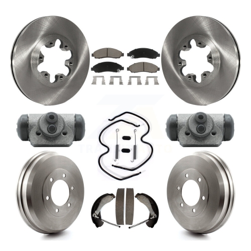 CMX  Front Rear Brake Rotor Ceramic Pad Drum Kit (9PC) for Chevrolet Colorado Gmc Canyon Isuzu K8C-103218