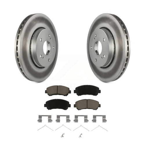 Image 1 of 10.. Front Coated Disc Brake Rotors And Ceramic Pads Kit For 2010-2013 Suzuki Kizashi KGC-100422