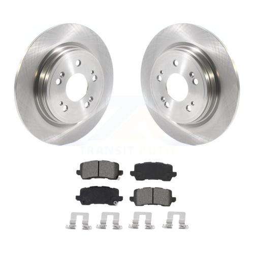 Image 1 de 10.. Disques de frein arrière et plaquettes semi-métalliques pour Acura RLX K8S-103117 2014-2020