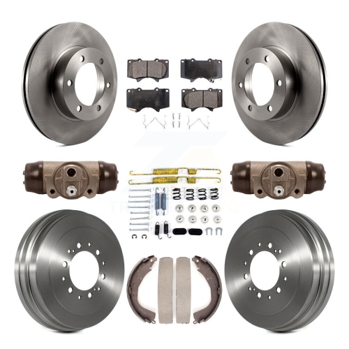 Image 1 de 10.. Disques de frein à disque arrière avant, plaquettes et tambours en céramique pour Toyota Tundra K8T-102963 2004-2006