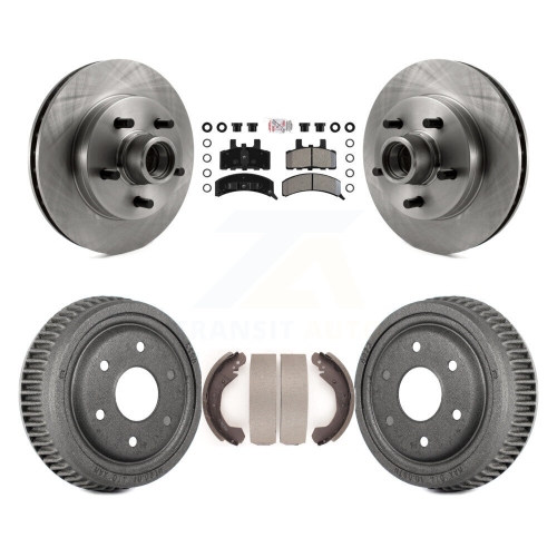 Image 1 of 10.. Front Rear Disc Brake Rotor Hub Assembly Semi-Metallic Pad And Drum Kit For GMC Yukon RWD K8A-105375