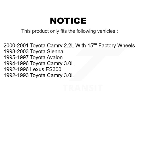 Front Coated Brake Rotor Semi-Metallic Pad Kit For Toyota Camry Sienna Avalon Lexus ES300 KGS-100184