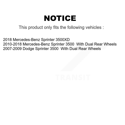 Front Rear Brake Rotor Semi-Metallic Pad Kit For Sprinter 3500 Mercedes-Benz Dodge 3500XD K8F-103084