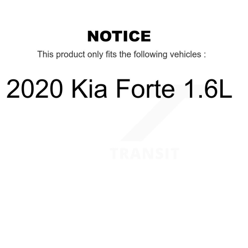 Front Rear Coated Disc Brake Rotors And Ceramic Pads Kit For 2020 Kia Forte 1.6L KGT-103107