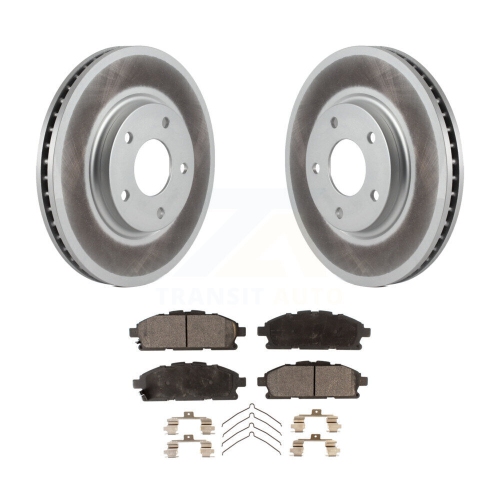 Image 1 de 10.. Disques de frein avant recouverts et plaquettes en céramique pour Nissan Quest KGT-100289 2011-2017