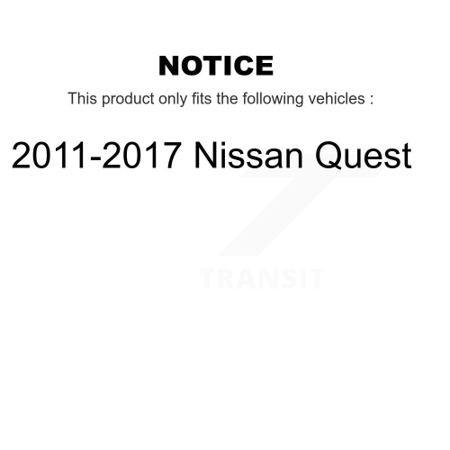 Front Coated Disc Brake Rotors And Ceramic Pads Kit For 2011-2017 Nissan Quest KGT-100289