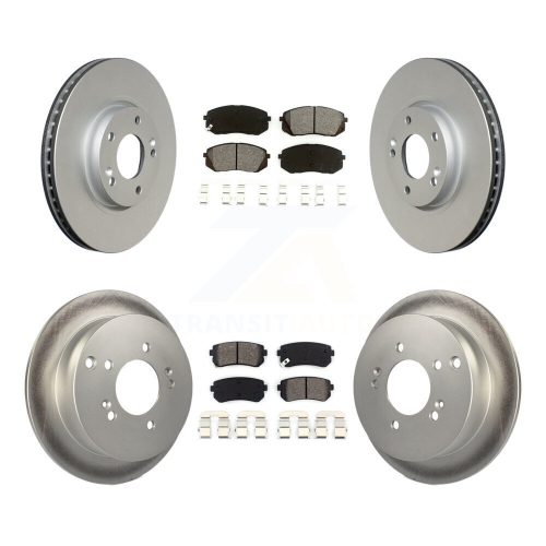 Image 1 de 10.. Disques de frein à disque à revêtement arrière avant, ensemble de plaquettes semi-métalliques pour Hyundai Tucson Kia Sportage KGS-100928