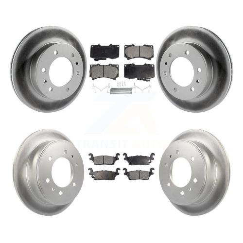 Image 1 of 10.. Front Rear Coated Disc Brake Rotors And Ceramic Pads Kit For Hummer H3 H3T KGT-100627