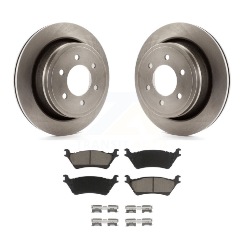 Image 1 of 10.. Rear Disc Brake Rotors And Ceramic Pads Kit For Ford F-150 K8C-101687
