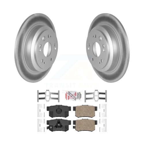 Image 1 de 10.. Ensemble de disques de frein à disque enduit arrière et plaquettes en céramique pour Honda Accord Crosstour KGA-103852
