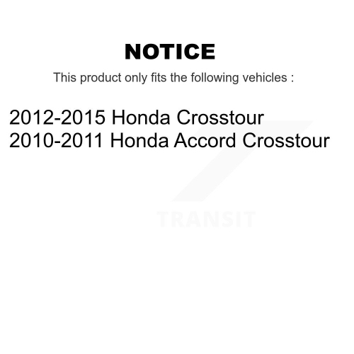 Ensemble de disques de frein à disque enduit arrière et plaquettes en céramique pour Honda Accord Crosstour KGA-103852