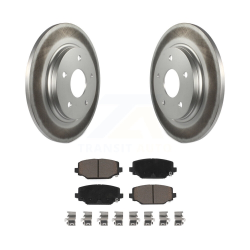 Image 1 de 10.. Disques de frein arrière recouverts et plaquettes en céramique pour Dodge Grand Caravan KGC-101589
