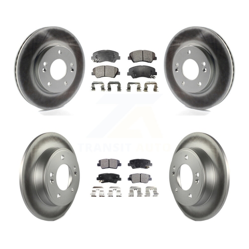 Image 1 de 10.. Ensemble disque de frein avant enduit arrière et plaquettes en céramique pour Hyundai Elantra GT Kia Forte Veloster KGT-101177