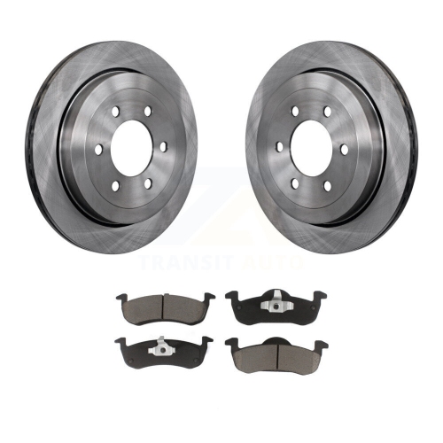 Image 1 of 10.. Rear Disc Brake Rotor And Ceramic Pad Kit For 2007-2017 Ford Expedition Lincoln Navigator K8C-101636
