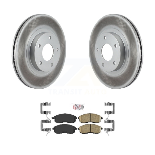 Image 1 of 10.. Front Coated Disc Brake Rotors And Ceramic Pads Kit For 2002-2003 Nissan Maxima KGA-100318
