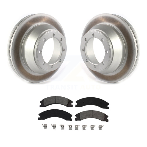 Image 1 de 10.. Disques de frein arrière recouverts et plaquettes semi-métalliques pour Ford E-450 Super Duty KGS-102092