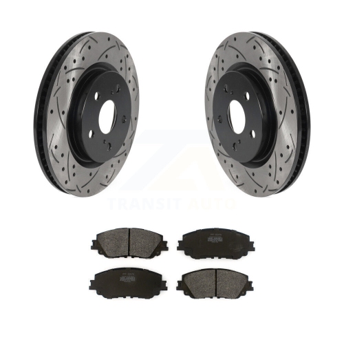 Image 1 de 10.. Disques de frein avant à fente percée Semi-métallique Kit de plaquettes pour Toyota RAV4 Camry Corolla Cross KDF-100638