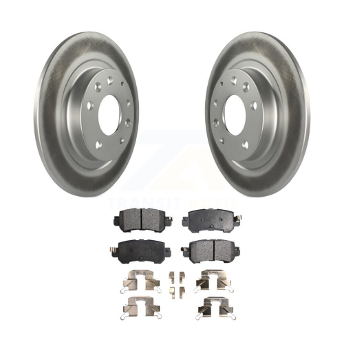 Image 1 of 10.. Rear Coated Disc Brake Rotors And Semi-Metallic Pads Kit For 2016-2018 Mazda CX-3 KGF-101563