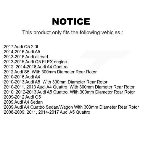 Plaquettes semi-métalliques de disques de frein arrière forés pour Audi Q5 A4 Quattro A5 allroad S5 KDF-100502