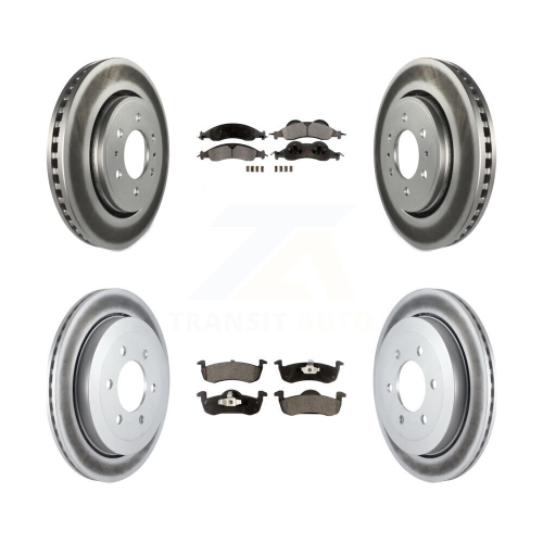 Image 1 of 10.. Front Rear Coated Disc Brake Rotors Ceramic Pad Kit For Ford Expedition Lincoln Navigator KGT-100701