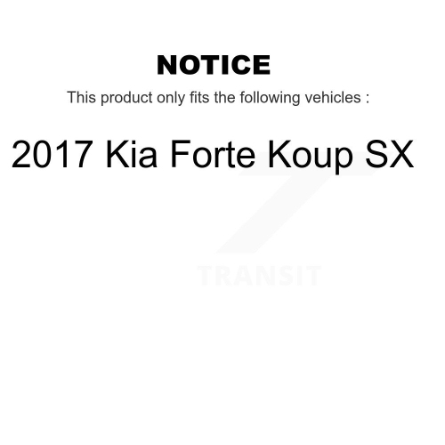 Front Rear Coated Disc Brake Rotors And Ceramic Pads Kit For 2017 Kia Forte Koup SX KGT-101022