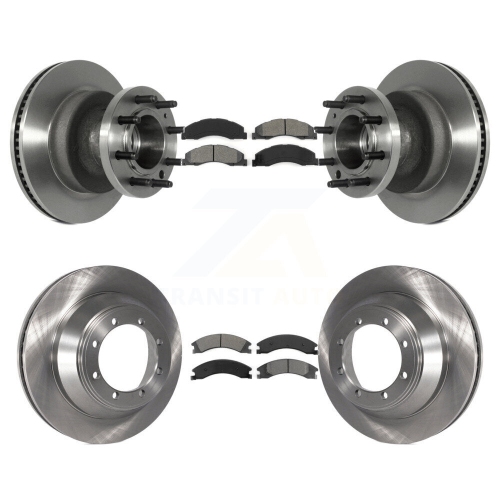 Image 1 of 10.. Front Rear Disc Brake Rotor Semi-Metallic Pad Kit For Ford E-450 Super Duty DIESEL engine K8S-103093