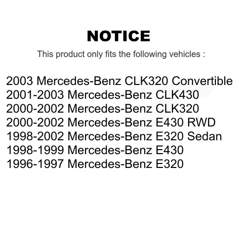 Front Rear Coated Brake Rotor & Ceramic Pad Kit For Mercedes-Benz E320 CLK320 CLK430 E430 KGC-100812