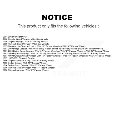 Ensemble de plaquettes de disque de frein avant en céramique pour Dodge Caravan Grand Plymouth Voyager Prowler Town & K8C-100490