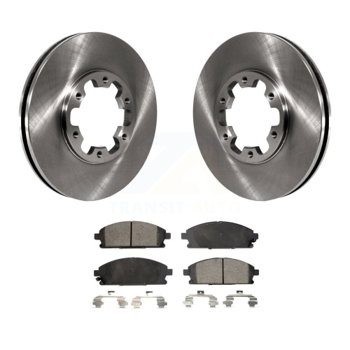 Image 1 of 10.. Front Disc Brake Rotors And Ceramic Pads Kit For Nissan Pathfinder INFINITI QX4 K8T-100302
