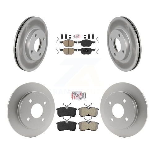 Image 1 of 10.. Front Ceramic Rear Semi-Metallic Pad Coat Brake Rotor Kit For 04 Ford Focus From 05 KGA-105228