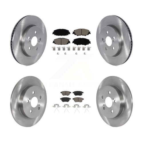 Image 1 of 10.. Front Rear Brake Rotors Ceramic Pad Kit For Toyota Corolla 2.0L With Manual Parking K8C-103246